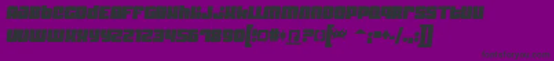 フォントDynos – 紫の背景に黒い文字