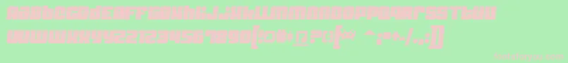 Dynos Font – Pink Fonts on Green Background