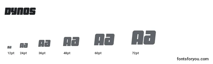 Dynos Font Sizes