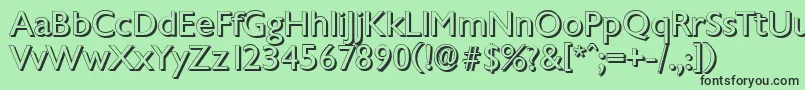 ChantillyshadowRegular Font – Black Fonts on Green Background
