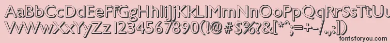 ChantillyshadowRegular Font – Black Fonts on Pink Background