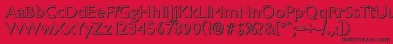 ChantillyshadowRegular Font – Black Fonts on Red Background