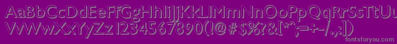 ChantillyshadowRegular-Schriftart – Graue Schriften auf violettem Hintergrund