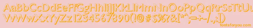 ChantillyshadowRegular Font – Orange Fonts on Pink Background