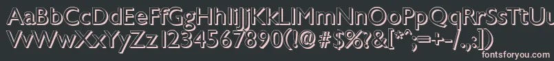 ChantillyshadowRegular Font – Pink Fonts on Black Background