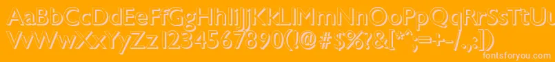 ChantillyshadowRegular Font – Pink Fonts on Orange Background