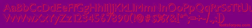 ChantillyshadowRegular Font – Red Fonts on Purple Background
