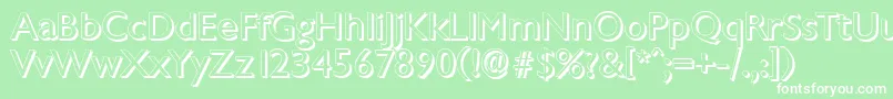 ChantillyshadowRegular Font – White Fonts on Green Background
