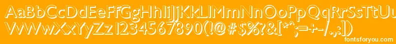 ChantillyshadowRegular Font – White Fonts on Orange Background