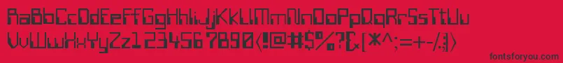 Wiretransferssk Font – Black Fonts on Red Background