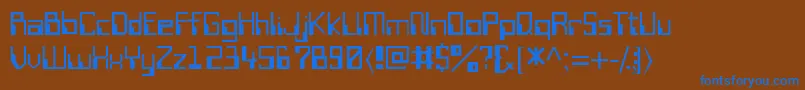 Wiretransferssk Font – Blue Fonts on Brown Background