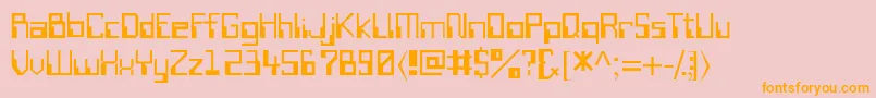 Wiretransferssk Font – Orange Fonts on Pink Background