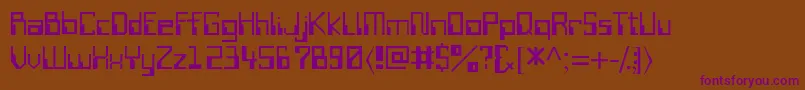 Wiretransferssk Font – Purple Fonts on Brown Background