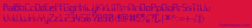 Wiretransferssk Font – Purple Fonts on Red Background