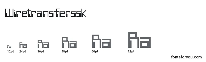Размеры шрифта Wiretransferssk