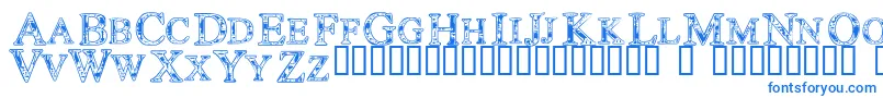 Шрифт Technoclastic – синие шрифты