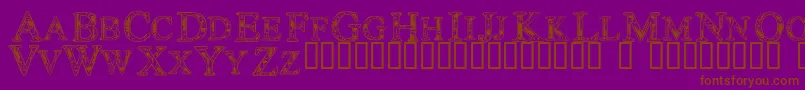 Technoclastic Font – Brown Fonts on Purple Background