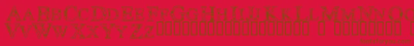 Technoclastic Font – Brown Fonts on Red Background
