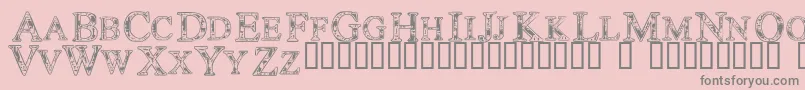 Technoclastic Font – Gray Fonts on Pink Background