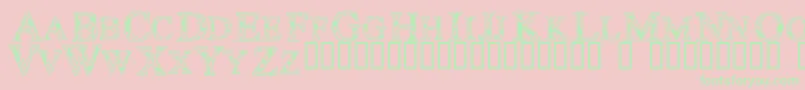 Technoclastic Font – Green Fonts on Pink Background