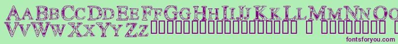 Technoclastic Font – Purple Fonts on Green Background