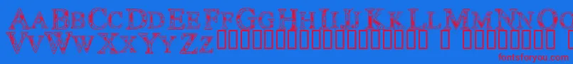 fuente Technoclastic – Fuentes Rojas Sobre Fondo Azul