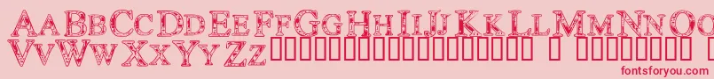 Technoclastic Font – Red Fonts on Pink Background