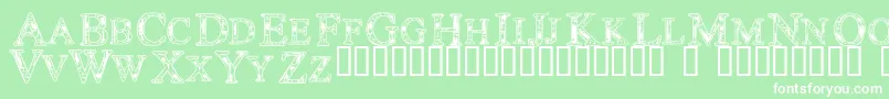 Technoclastic Font – White Fonts on Green Background
