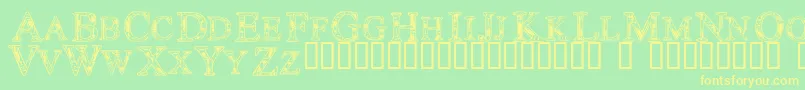 Technoclastic Font – Yellow Fonts on Green Background