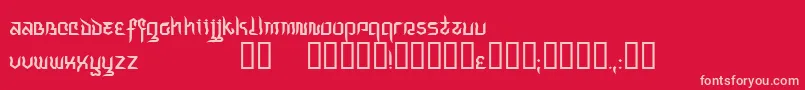 Indochine Font – Pink Fonts on Red Background