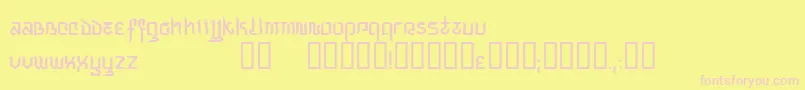 Indochine Font – Pink Fonts on Yellow Background