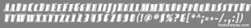 フォントAvond16 – 灰色の背景に白い文字