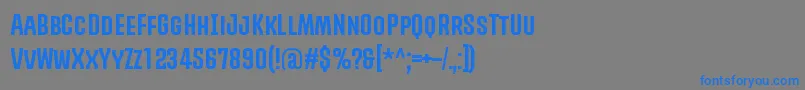 PromovaRegular Font – Blue Fonts on Gray Background
