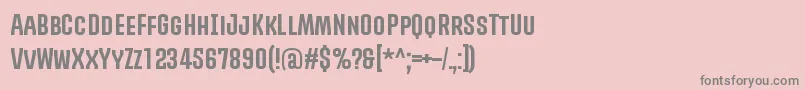 フォントPromovaRegular – ピンクの背景に灰色の文字