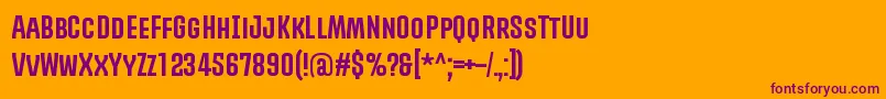 PromovaRegular-Schriftart – Violette Schriften auf orangefarbenem Hintergrund