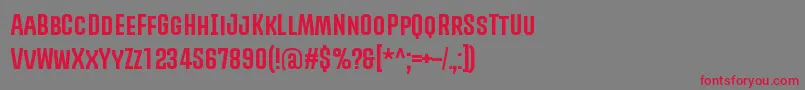 PromovaRegular Font – Red Fonts on Gray Background