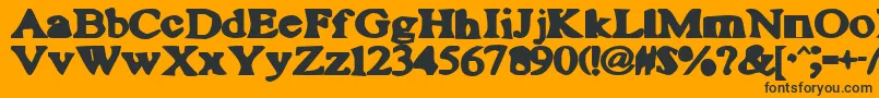 PlutoniteBlah Font – Black Fonts on Orange Background