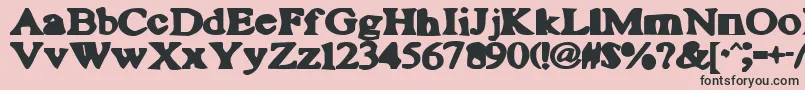 PlutoniteBlah Font – Black Fonts on Pink Background