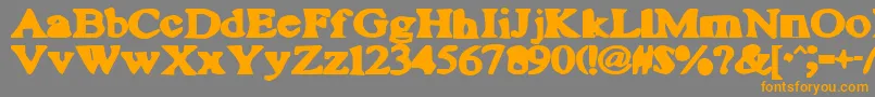 PlutoniteBlah Font – Orange Fonts on Gray Background