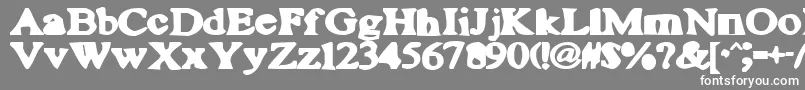 フォントPlutoniteBlah – 灰色の背景に白い文字