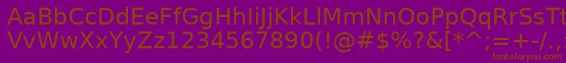 AeNice Font – Brown Fonts on Purple Background