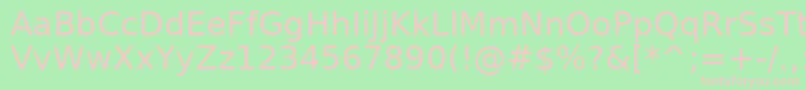 AeNice Font – Pink Fonts on Green Background