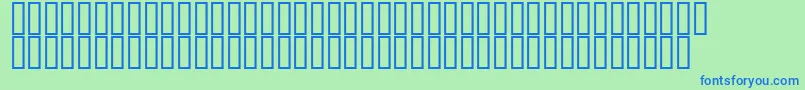 フォントBridges – 青い文字は緑の背景です。