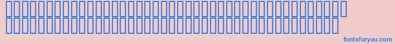 フォントBridges – ピンクの背景に青い文字