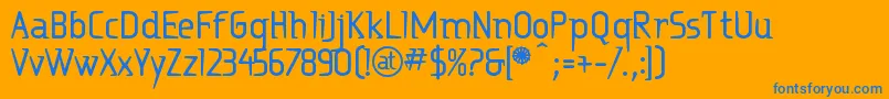 Ritabd Font – Blue Fonts on Orange Background