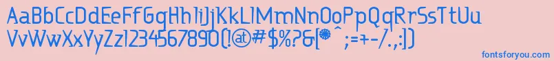Ritabd Font – Blue Fonts on Pink Background
