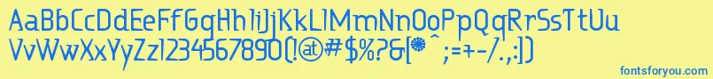 Ritabd Font – Blue Fonts on Yellow Background