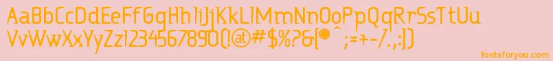Ritabd Font – Orange Fonts on Pink Background