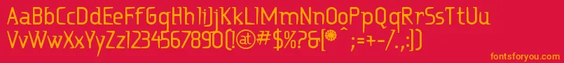 Ritabd Font – Orange Fonts on Red Background