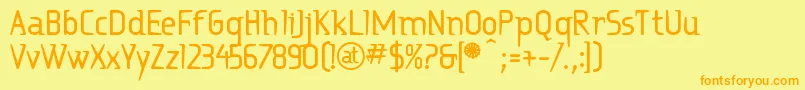 Ritabd Font – Orange Fonts on Yellow Background